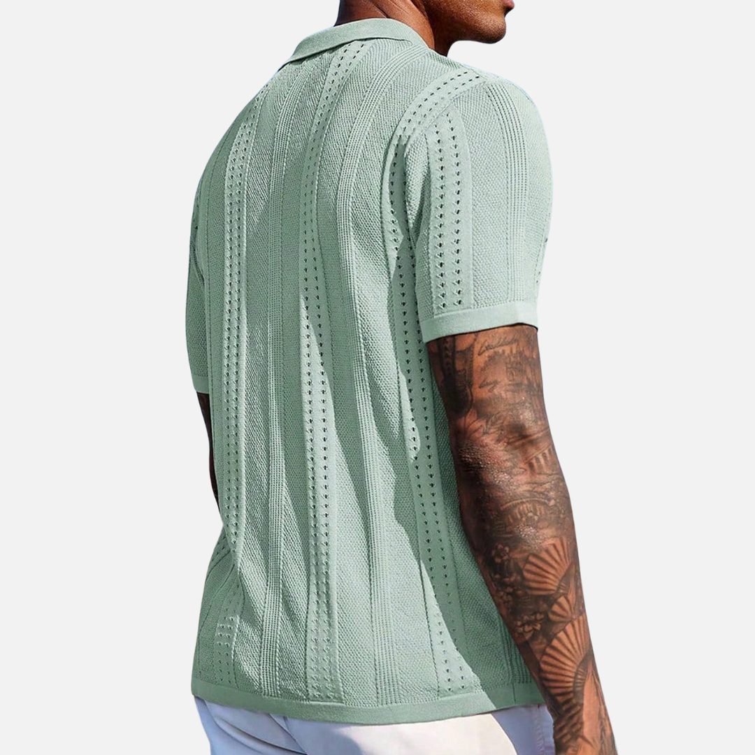 Camisa de Botao Masculina verde ozzaro