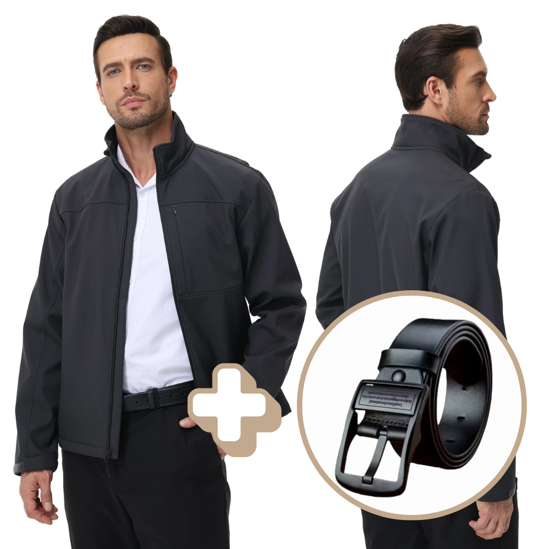 Jaqueta Masculina Casual Impermeável Ozzaro OZZ62 + Cinto